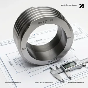 Calibrador de Rosca Métrica M100-M300, Juego de Calibradores de Rosca de Gran Diámetro GO NOGO, Calibrador de Verificación Interna Macho, Fabricante de Calibradores Personalizados - Product Image 2
