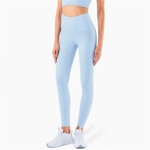 Leggings de Cintura Alta, Pantalones de Yoga Elásticos en Cuatro Direcciones para Mujer, Tejido Acanalado, Levanta Glúteos y Control de Abdomen, Pantalones Deportivos Ajustados - Product Image 4