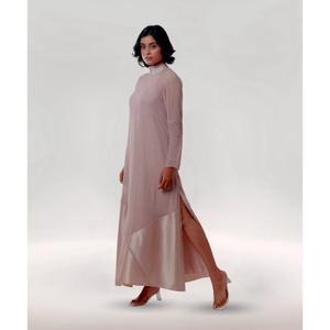 Vestido Georgette Elegante y Exclusivo con Diseño Artístico de Parches de Seda y Forro de Tafetán Resistente para Fiestas de Mujeres Modernas - Product Image 5