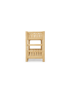 Lit superposé en teck massif, taille double, avec tiroirs de rangement, design scandinave, structure en bois pour chambre à coucher - Product Image 2