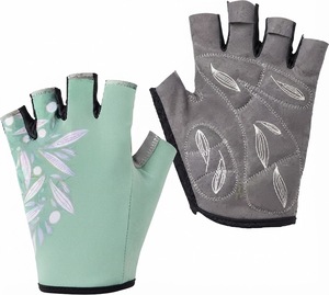 Gants de cyclisme Orha International à demi-doigts en PU, motif floral, respirants, antidérapants, légers et extensibles pour la course - Product Image 4
