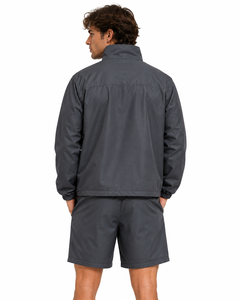 OEM Windbreaker Shorts Set Rhinestone Logo Racer <b>Jacket</b> Nylon Custom Shell Fabric Casual <b>Utility</b> Sportswear OEM <b>jacket</b> for <b>men</b> - Product Image 2