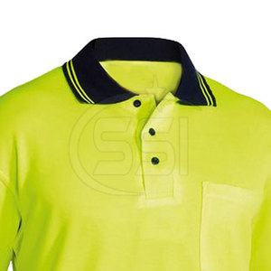 Road Projects Safety Polo Shirt ANSI Class 2 <b>LED</b> Flash Waterproof Breathable Reflective Classic Collar Industrial Apparel - Product Image 3