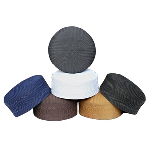 Custom Logo Hand Embroidery Adjustable Breathable Khalifa Kufi Muslim Cap Prayer <b>Hat</b> Polyester Cotton Wholesale <b>Mens</b> Islamic - Product Image 1