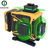 Niveau laser industriel 16 lignes à faisceau vert 360° avec plateforme de réglage fin et système double batterie – Vente directe usine