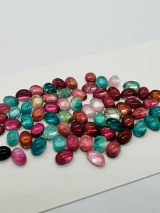 Cuentas de Turmalina Rosa Natural, Corte Ovalado, Cambio de Color, Gemas Sueltas para Joyería, Venta al por Mayor, 100 Gramos, Tamaño Libre, Gemas Zubeda - Product Image 2