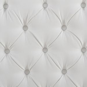 Set Letto Imbottito Marcella King-Size con Testiera in Poliestere Bianco Brillante, Letti Imbottiti Eleganti - Product Image 2