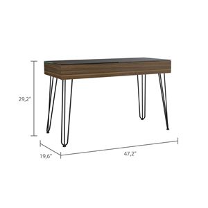 Arizona singolo cassetto scrivania da ufficio con quattro gambe - Product Image 4