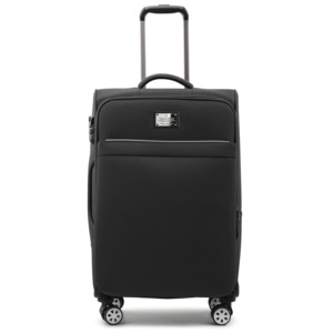 215 Medium 24 Inch Front Open 4 Wheel Hard Shell Waterproof Nylon Luggage with TSA <b>Lock</b> 30kg Load Capacity Travel Bag - Product Image 4