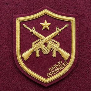 Écusson brodé sur mesure en fil d'or, fait main, avec logo et nom d'entreprise personnalisés, insignes de blazer à coudre de qualité supérieure - Product Image 1