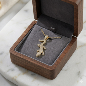 Custom 925 <b>Silver</b> Gold Plated Lab Grown Diamond Iced Gecko Lizard <b>Charms</b> Pendants Hip Hop Unisex Necklace <b>Charms</b> Gift - Product Image 5
