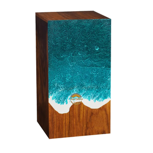 Customized Ocean Wave Memorial Urn | Handmade Wooden Resin Urn for Ashes | Personalized Keepsake for Adults & Pets by AYAANS - Product Image 6