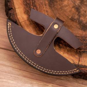 Cuchillo Ulu Profesional de Acero de Damasco Forjado a Mano, Personalizable, con Hoja Recta, Mango de Madera Pakka y Funda, Servicio ODM/OEM - Product Image 6