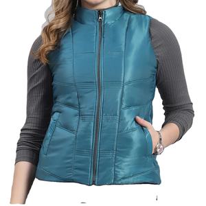 Vente en gros de vestes minces confortables en nylon sans manches, respirantes, légères, avec fermeture éclair OEM, personnalisées de bonne qualité pour la saison d'hiver - Product Image 1