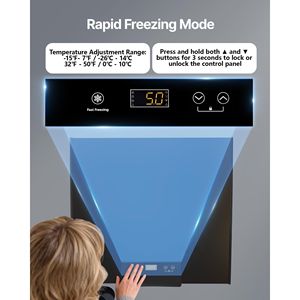 Congelatore Compatto da 3,3 Piedi Cubi con 2 Cestelli Rimovibili Regolabili, Congelatore a Pozzetto con Apertura Superiore Indipendente - Product Image 4