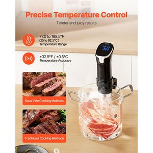 Cottura Sous Vide di Precisione 1100W con WIFI, Circolatore a Immersione, Display LED, Riscaldamento Rapido, Temperatura Precisa, Cottura Lenta Sous Vide - Product Image 4