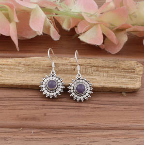 ต่างหูหยดน้ำเทอร์ควอยซ์ธรรมชาติ เงินแท้ 925 รูปทรงหยดน้ำ หรูหรา สำหรับงานปาร์ตี้ ผู้หญิง อัญมณ์ ขายส่ง - Product Image 6