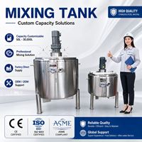 Cuve de mélange et de chauffage à double enveloppe en acier inoxydable Ace 300L 500L 1000L avec agitateur