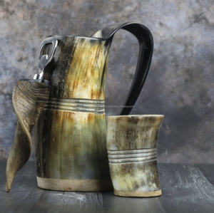 Tasse à boire Tasse Viking authentique Tasse à bière en corne faite à la main - Product Image 1