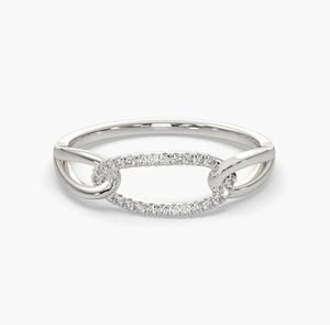 Bague de mode vintage pour femme, plaquée or, avec diamant de laboratoire certifié IGI pour mariage - Product Image 2