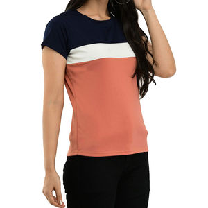 Camiseta de Verano para Mujer, Talla Grande, Cuello Redondo, Manga Corta, 100% Algodón Jersey, Color Liso, Logotipo Frontal, Casual, Transpirable, Ecológica, en Oferta - Product Image 2