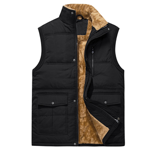 Custom ODM <b>Men</b> Hooded Puffer Vest Honeycomb <b>Thermal</b> Lining Zipper Pockets - Product Image 2