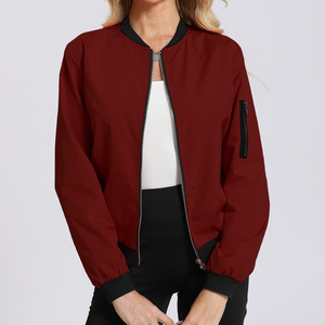 Women Fashion Bomber <b>Jacket</b> <b>Lightweight</b> Breathable Dyed Windproof Warm Soft Comfortable Casual Outerwear - Product Image 3