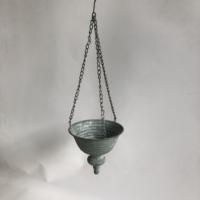 Pot Bunga Gantung Dinding Besi Bertekstur Antik Berlapis Bubuk Ramah Lingkungan Tahan Lama Gaya Pedesaan Rustic Farmhouse