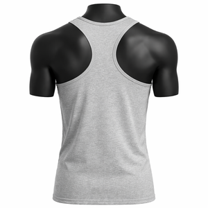 Camiseta sin mangas personalizada para hombre, camiseta de gimnasio sin mangas, de algodón transpirable, lisa, para fitness, venta al por mayor. - Product Image 2
