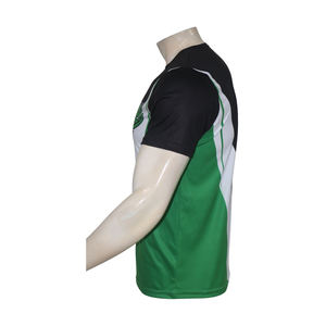 Conception personnalisée Football américain Fan Jersey vert transfert de chaleur imprimé respirant évacuation de l'humidité antibactérien 100% polyester - Product Image 6