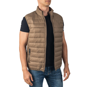 Men Lightweight Puffer Vest Winter Sleeveless Jacket Quilted Warm Body <b>Warmer</b> Outdoor Casual Windproof OEM Custom Supplier - Product Image 2