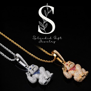 Collier pendentif gorille de luxe pour homme, serti de moissanite, style hip-hop, plaqué or et argent, bijoux personnalisés scintillants. - Product Image 1
