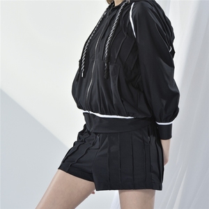 Taiwan Made ODM Ladies Nylon Elastic Waist <b>Black</b> Bottom Wear <b>Shorts</b> - Product Image 4