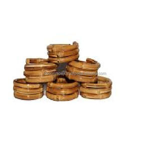 Décoration de table de fête de mariage porte-anneau de serviette en bois de style américain moderne conception de macramé personnalisée - Product Image 3