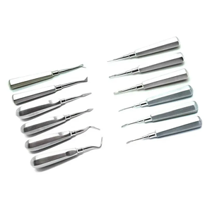 Kit d'instruments chirurgicaux dentaires de haute qualité, 16 pièces, pour extraction et retrait de racines apicales, avec forceps et élévateurs à prise ergonomique - Product Image 1