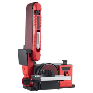 Levigatrice Professionale 400W con Disco da 6 Pollici e Nastro Abrasivo da 4 Pollici X 36 Pollici, con Piano di Lavoro Regolabile da 0 a 45 Gradi - Product Image 2