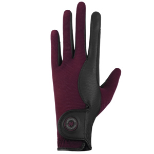 Equestrian Riding Gloves Training Gloves Serino Synthetic Leather, Technical Mesh Anti-Slip Grip Breathable Mesh Back - Product Image 2