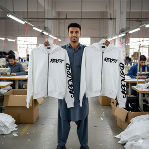 REXFIT SPORTS Custom Manufacturer <b>Men</b>’s Tracksuit Set Screen Printing Premium High Quality Cotton Streetwear Zip-Up <b>Hoodie</b> - Product Image 6