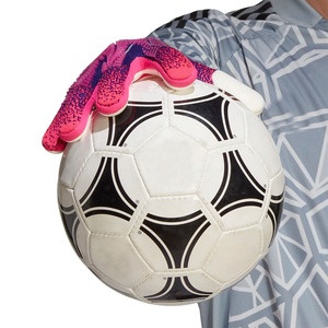 Football Goalkeeper Gloves Full Finger PU Material Non-Slip Breathable Adjustable Wrist <b>Strap</b> Unisex Silicone Printed Pull-On - Product Image 4