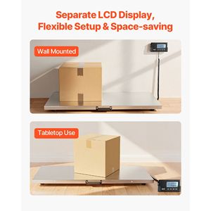 Bilancia Digitale di Alta Precisione per Spedizioni da 0,1 libbre a 150 kg, Alimentazione AC/DC con Display LCD e Funzione Hold/Tare - Product Image 2
