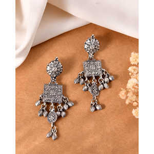 Pendientes de Plata de Moda Meera Jaipur Firang - Product Image 2