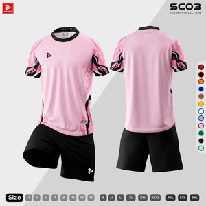 Conjunto de Camiseta de Fútbol Personalizada JUST PLAY SC03, Cuello Redondo, Corte Atlético, Secado Rápido, Transpirable, Absorbe la Humedad, 100% Poliéster - Product Image 2