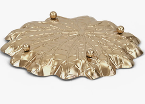 Bandeja Decorativa de Metal Hecha a Mano con Diseño de Concha Marina de Latón Vintage para Decoración del Hogar y Adornos, Acabado Pulido - Product Image 3