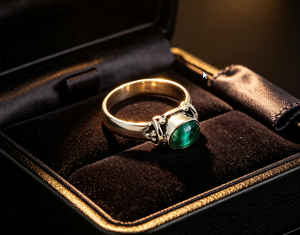 Art Palace 925 <b>Silver</b> Vintage Gemstone <b>Ring</b> With <b>Emerald</b> Cut Bezel Setting Unisex Everyday Wear - Product Image 3