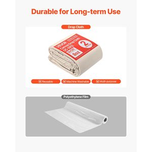 Paquete de 2 Lonas Protectoras de Lona de 9x12 pies para Pintores, 8oz, Multiusos, para Muebles y Pisos - Product Image 5