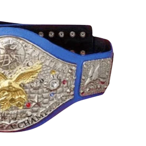 Cinturón de Campeón de Lucha Libre, Plateado con Diseño de Águila, Correa Azul, Cinturón de Título Coleccionable de Alta Calidad - Product Image 4