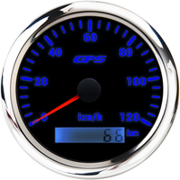 Speedometer GPS Universal 85mm Kustom Dapat Disesuaikan dengan Layar Digital, Kecepatan 120Km/jam
