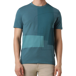 T-shirts décontractés pour hommes à manches courtes, col rond, couleur unie, motif unique, design original, mode estivale - Product Image 1