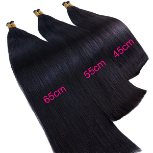 APOGROUP ขายส่งผมต่อเวียดนามแท้ 100% แบบ Super Double Drawn เย็บด้วยเครื่องจักรแบบ Double Weft น้ำหนัก 100 กรัม สีดำธรรมชาติ แบบดัดได้ - Product Image 2