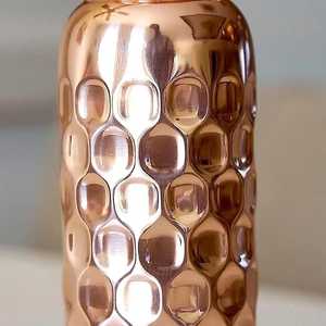 Premium Hand-Hammered Pure Copper <b>Water</b> <b>Bottle</b> - Ayurvedic Wellness <b>Bottle</b> for Sustainable <b>Daily</b> Hydration & Gift - Product Image 4